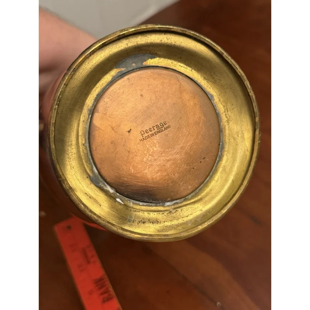 Vintage Peerage England Copper and Brass Pitcher Jersey Guernsey
